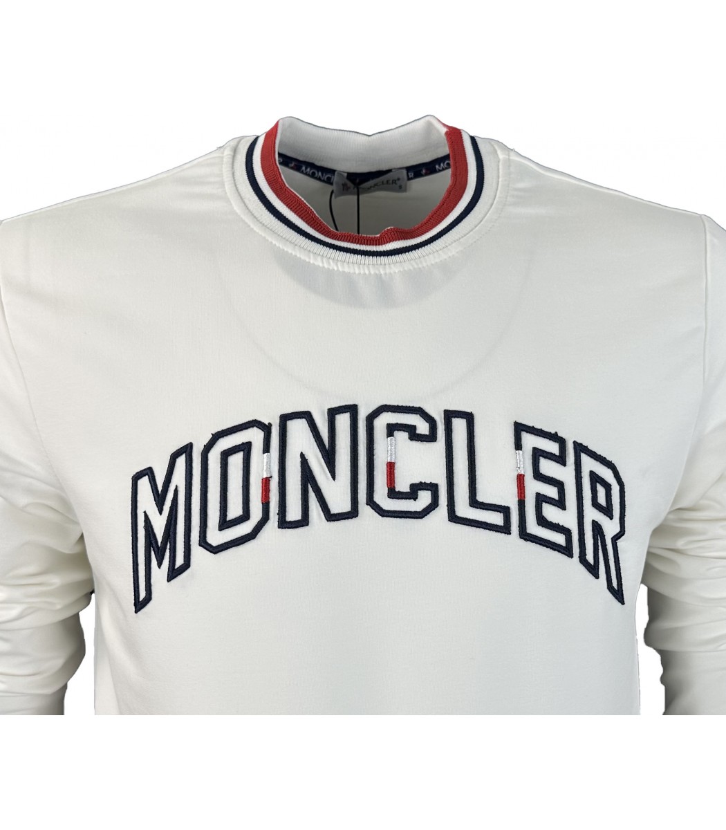 Белый свитшот Moncler 9011-3