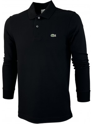 Черное поло с длинным рукавом Lacoste L600-1