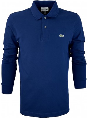 Индиго поло с длинным рукавом Lacoste L600-34