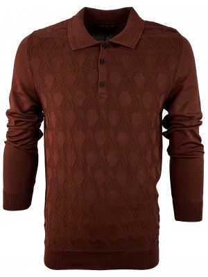 Терракотовое поло с длинным рукавом  Maglione 23130-5