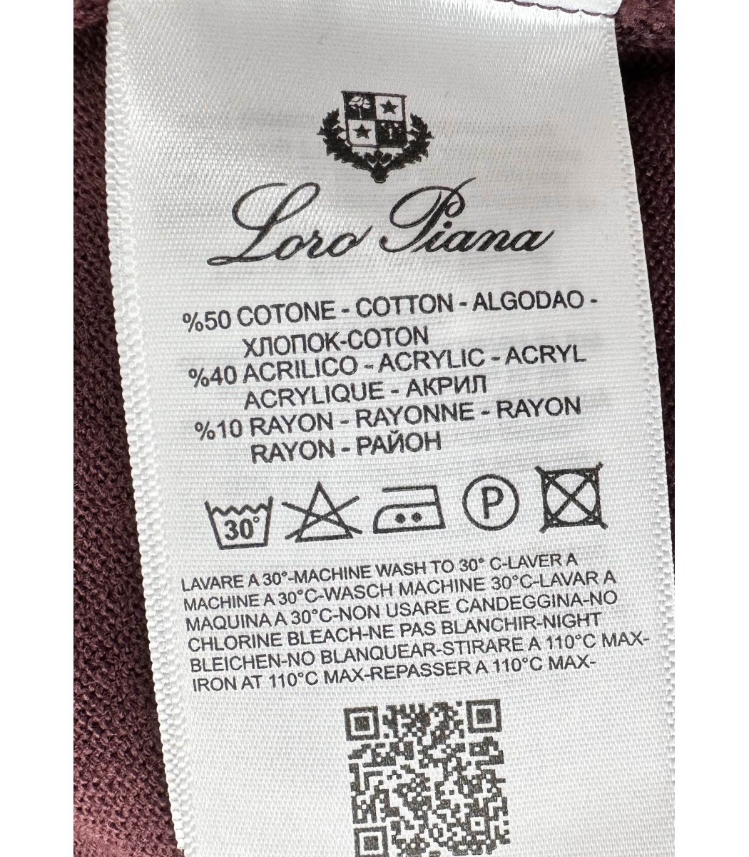 Бордовое поло Loro Piana 7715-31