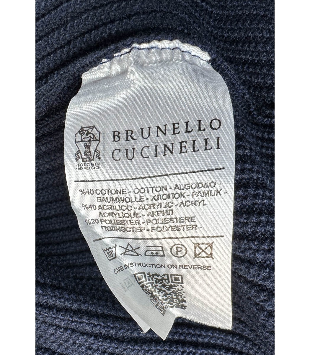 Темно-синяя кофта Brunello Cucinelli 9420-2