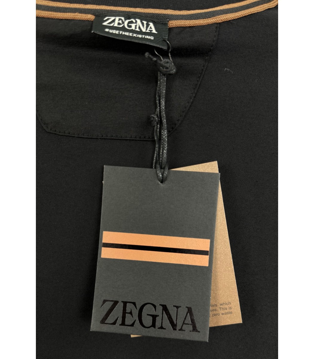 Черная футболка Zegna 3136-1