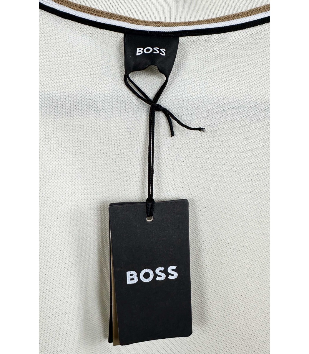 Бежевая футболка поло Hugo Boss 317-13