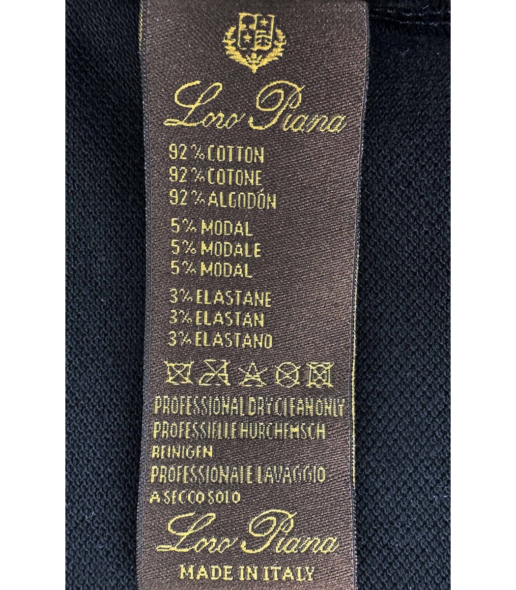 Черная футболка поло Loro Piana 570-1