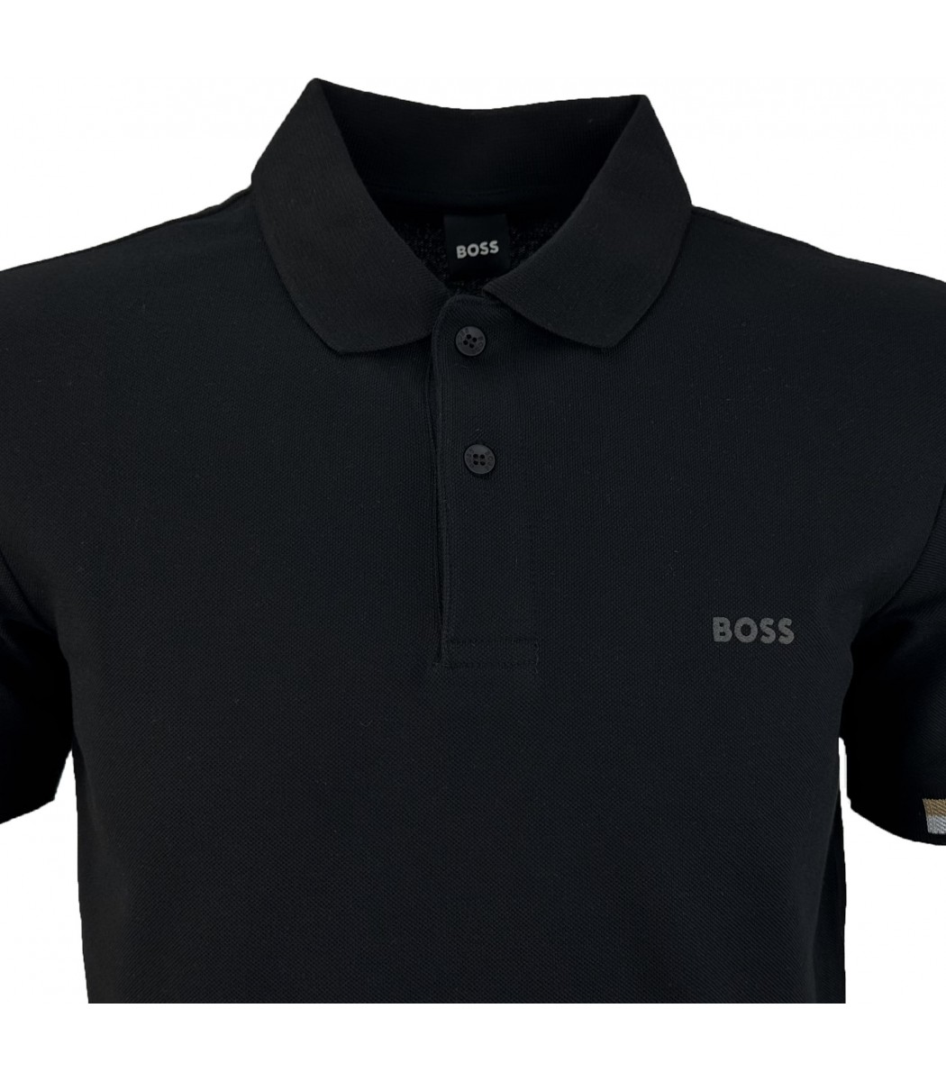 Черная футболка поло Hugo Boss 1103-1