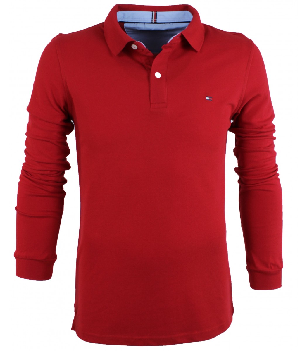 Красное поло с длинным рукавом Tommy Hilfiger TH4711-6