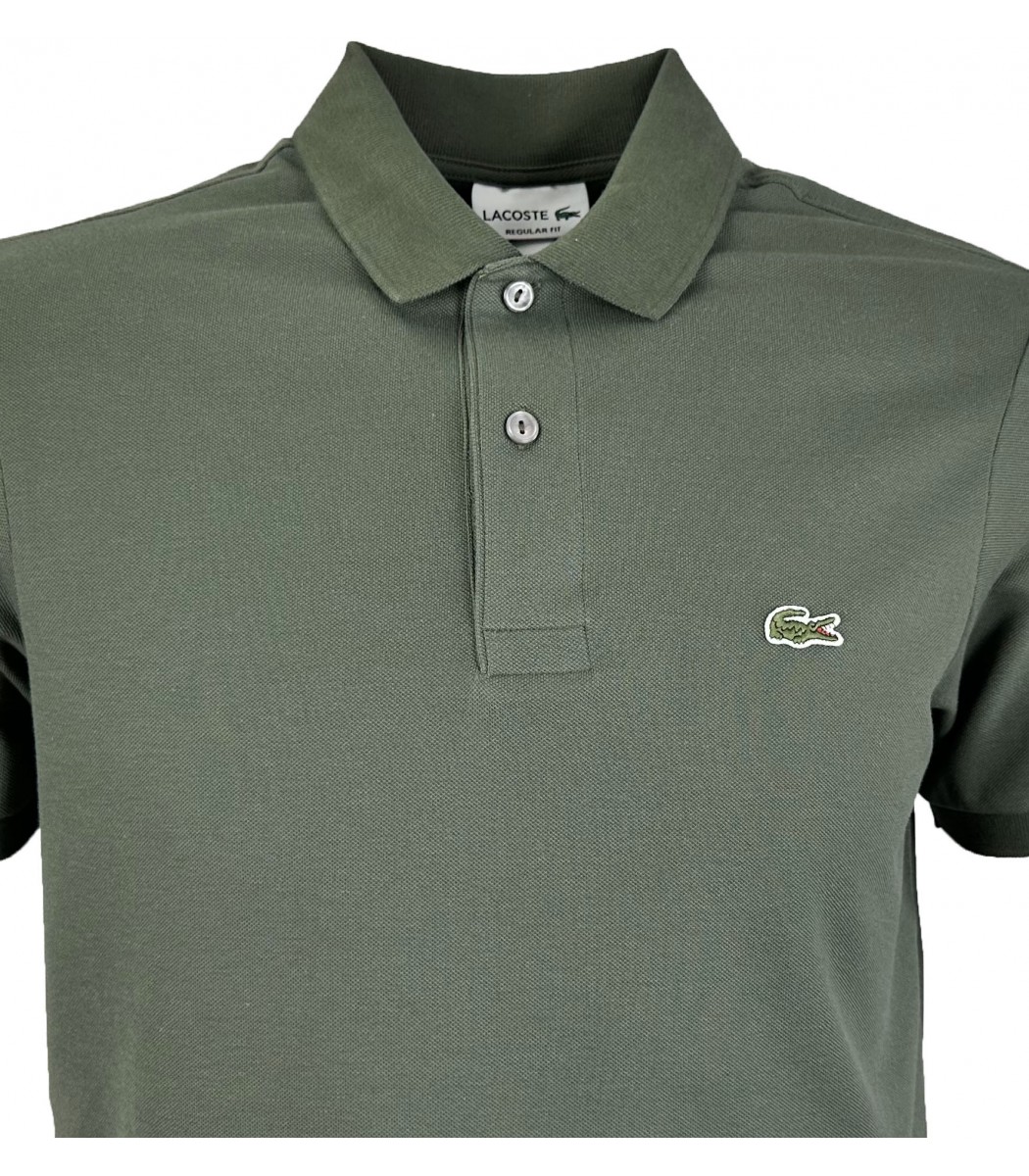 Хаки футболка поло Lacoste LC2-51