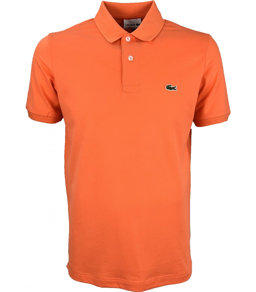 Оранжевая  футболка поло Lacoste LC2-8