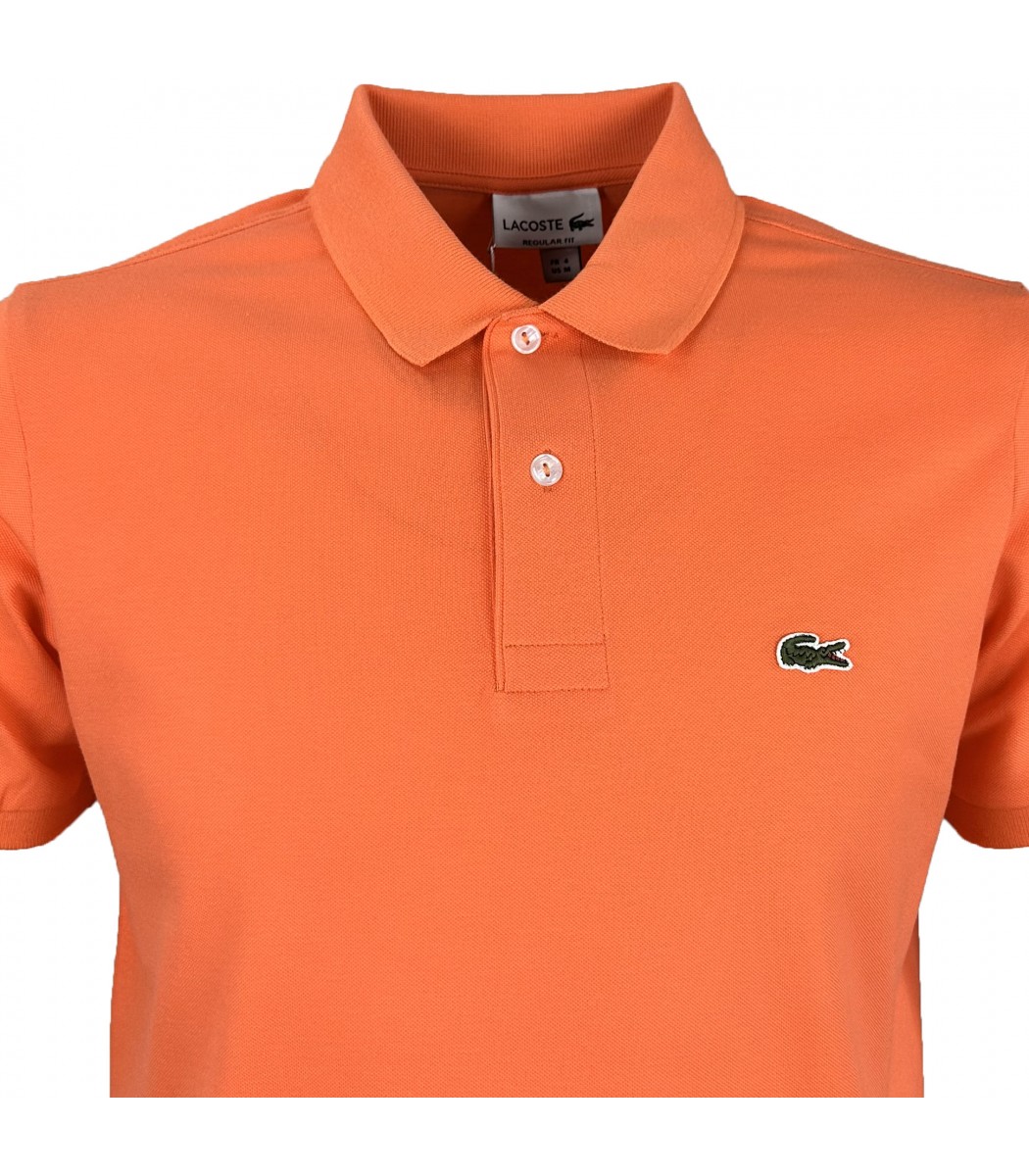 Оранжевая  футболка поло Lacoste LC2-8