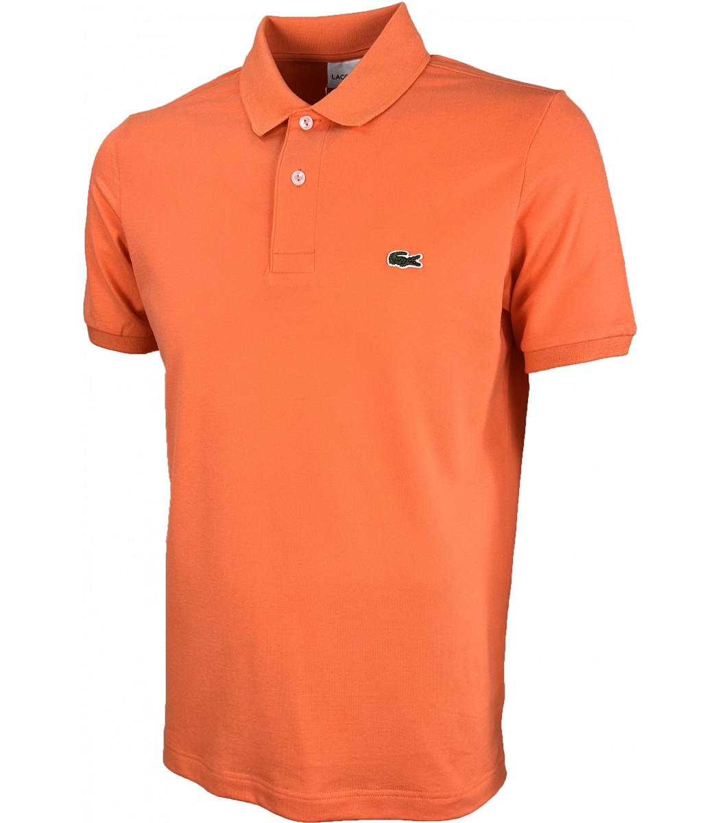 Оранжевая  футболка поло Lacoste LC2-8