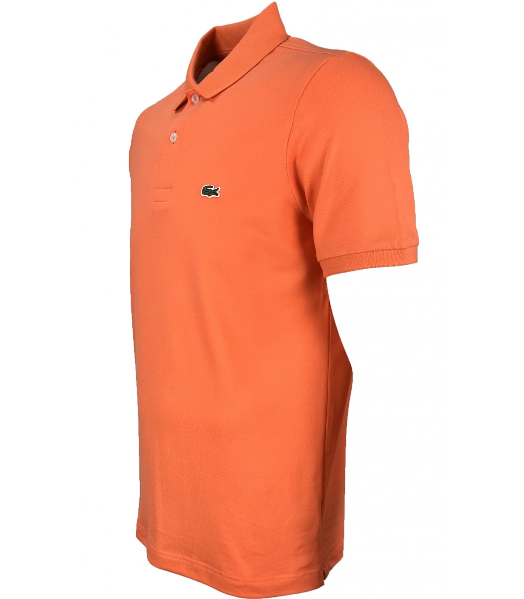 Оранжевая  футболка поло Lacoste LC2-8