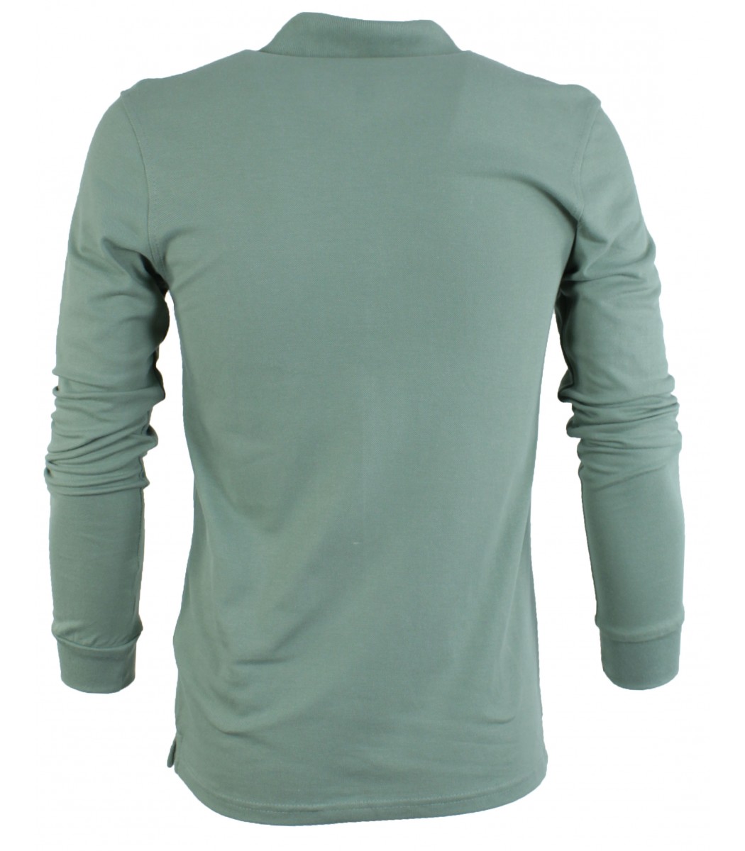 Оливковое поло с длинным рукавом Lacoste L2708-6