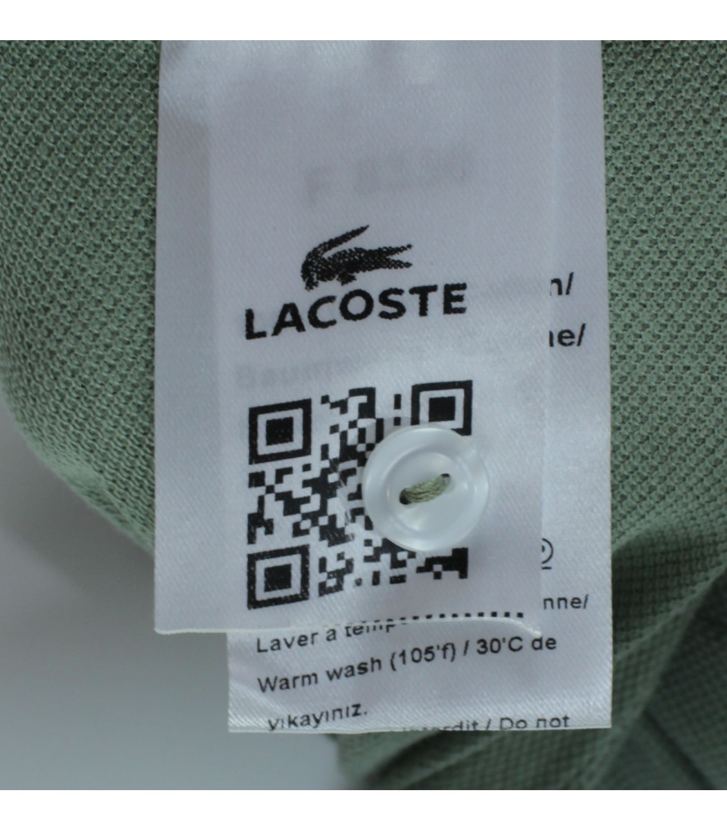 Оливковое поло с длинным рукавом Lacoste L2708-6