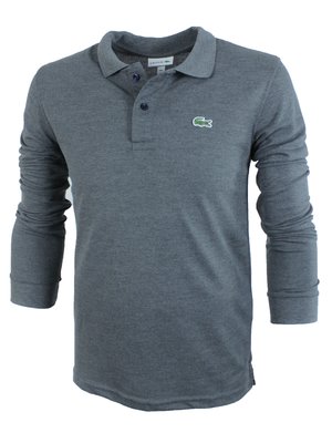 Темно-серое поло с длинным рукавом Lacoste L600-6
