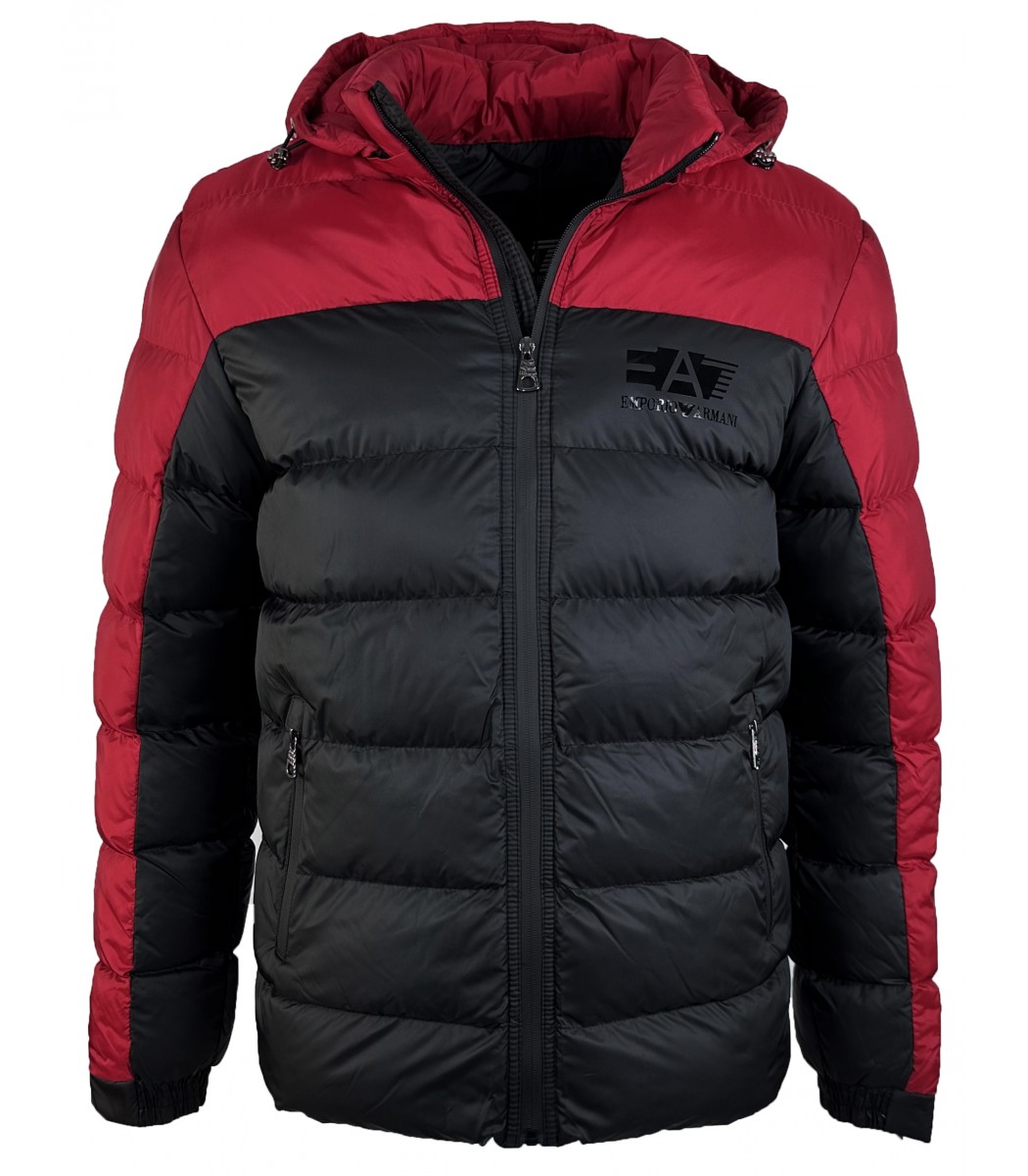 Бордовый пуховик Emporio Armani EA7 EA-409
