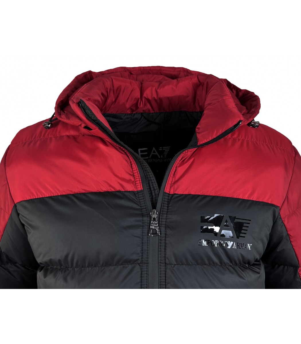 Бордовый пуховик Emporio Armani EA7 EA-409