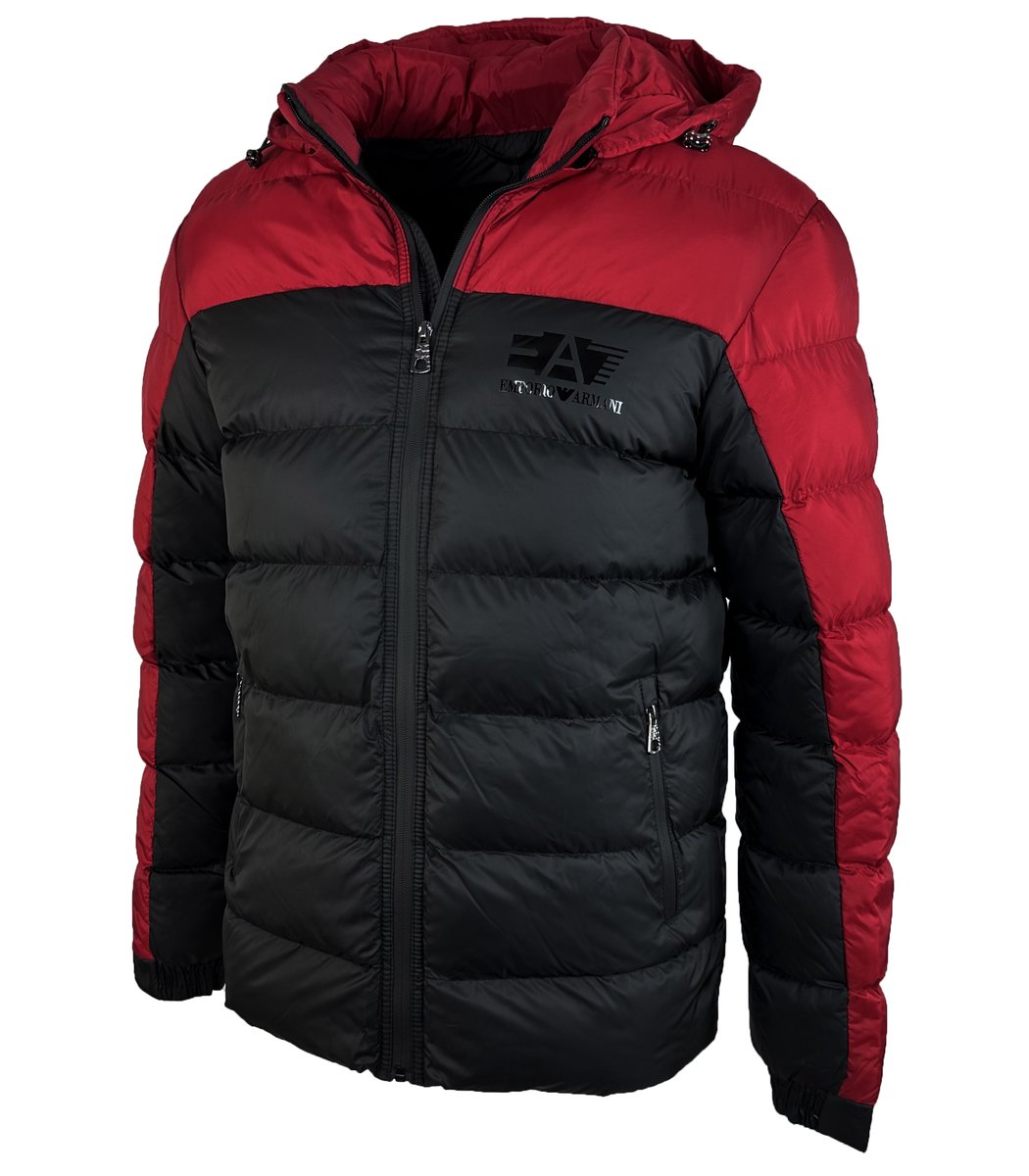 Бордовый пуховик Emporio Armani EA7 EA-409