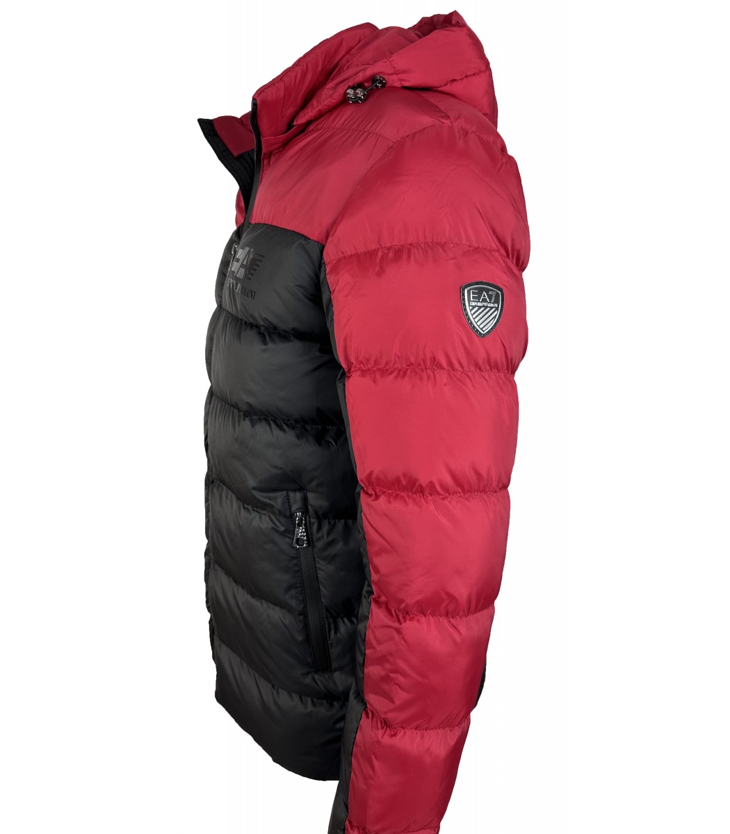 Бордовый пуховик Emporio Armani EA7 EA-409