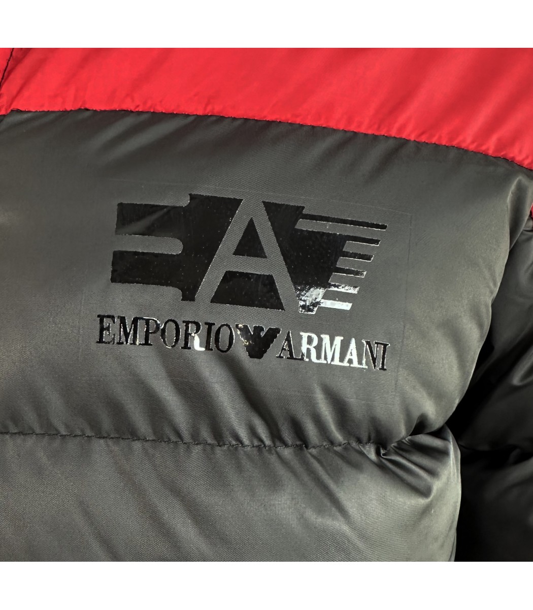 Бордовый пуховик Emporio Armani EA7 EA-409