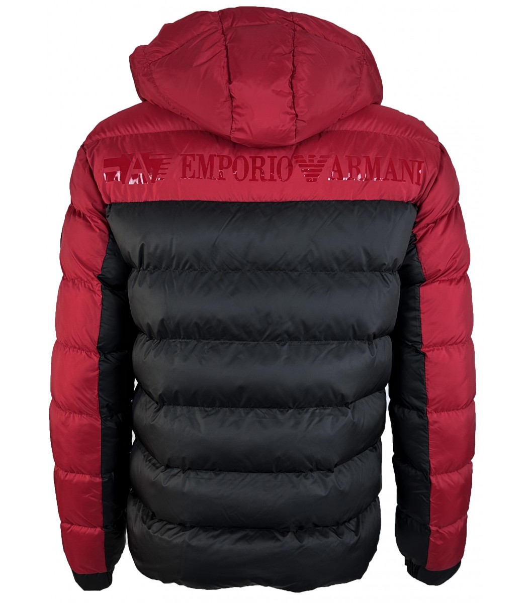 Бордовый пуховик Emporio Armani EA7 EA-409