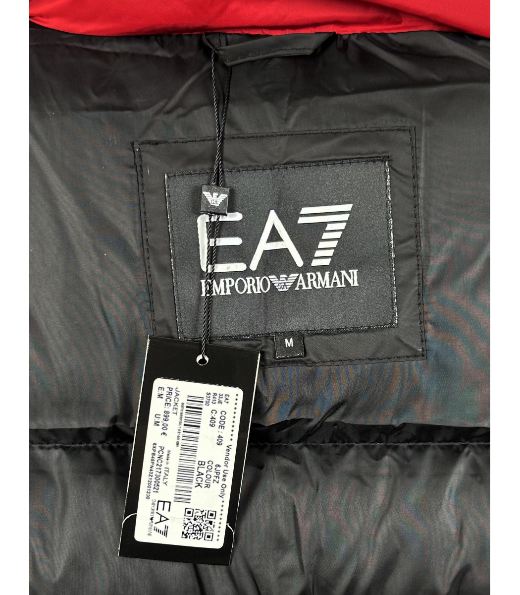 Бордовый пуховик Emporio Armani EA7 EA-409