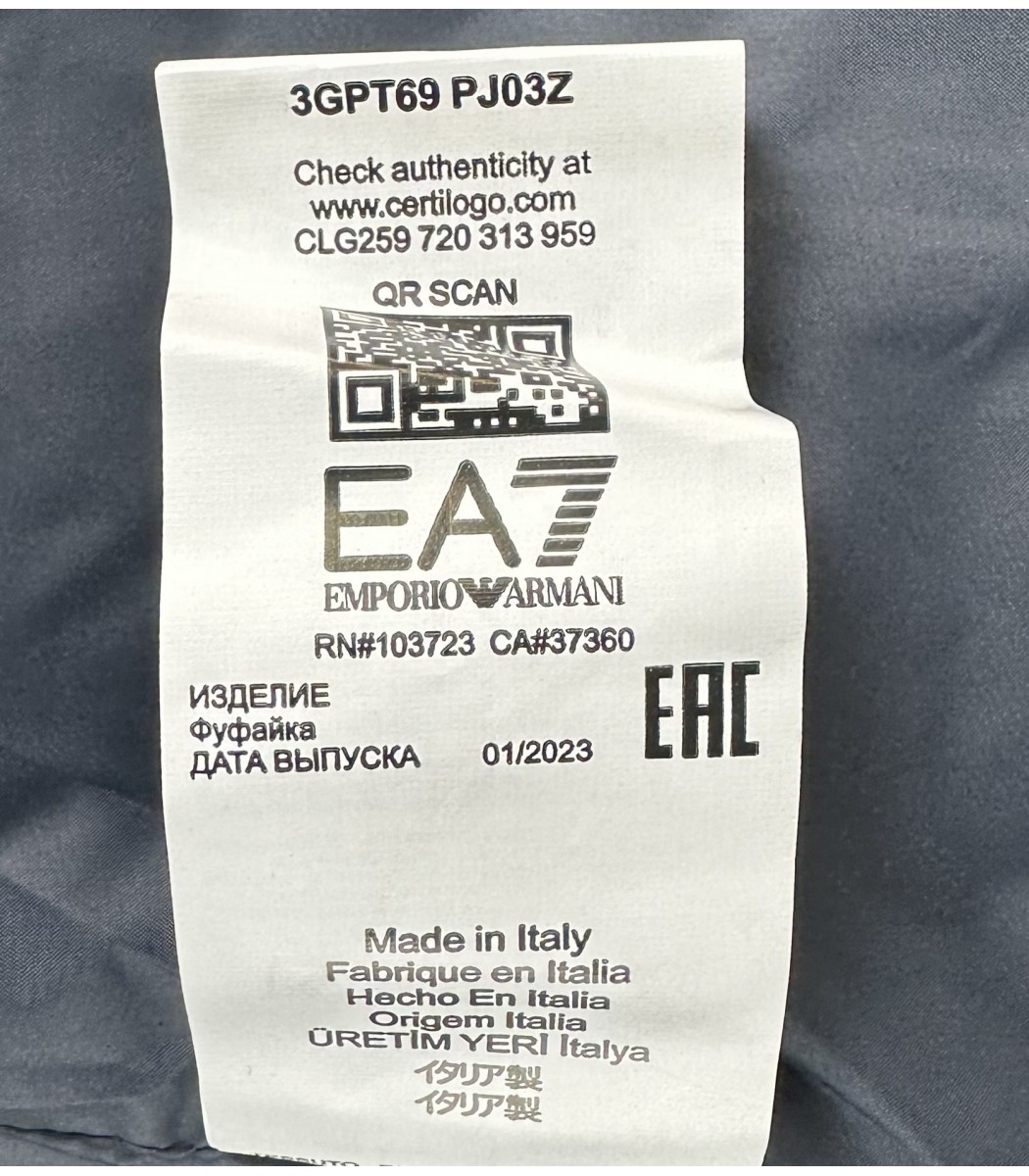 Темно-синий пуховик Emporio Armani EA7 EA-434