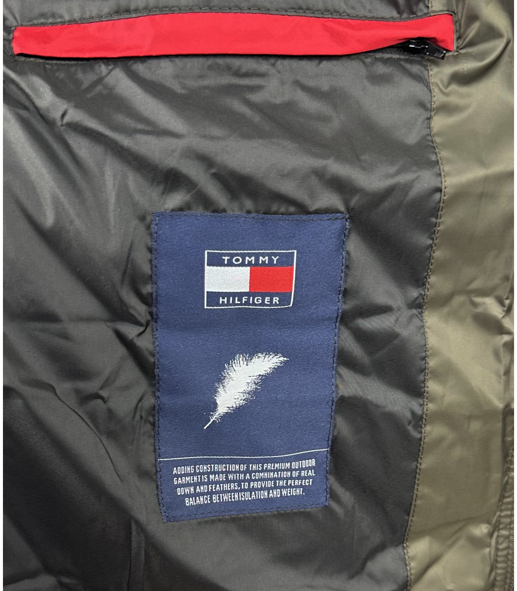 Хаки пуховик Tommy Hilfiger Т-207-15