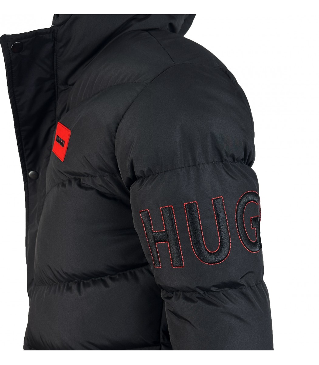 Черный удлиненный пуховик HUGO 1960-1 Черный удлиненный пуховик HUGO 1960-1