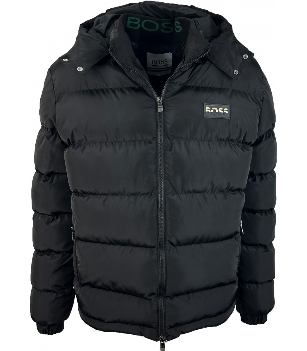 Черный пуховик BOSS 1620-1 Черный пуховик BOSS 1620-1