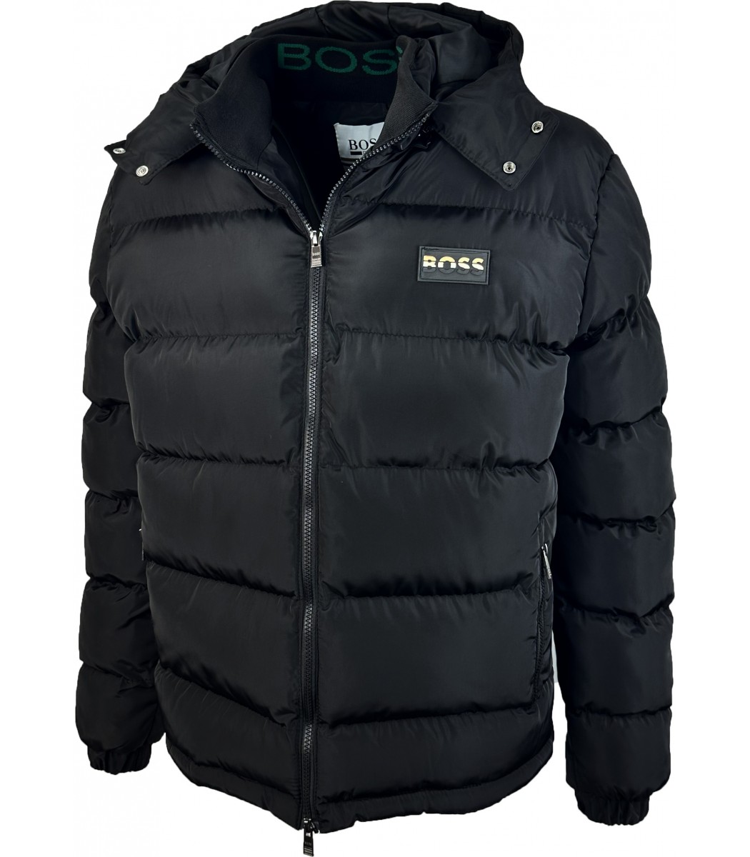 Черный пуховик BOSS 1620-1 Черный пуховик BOSS 1620-1