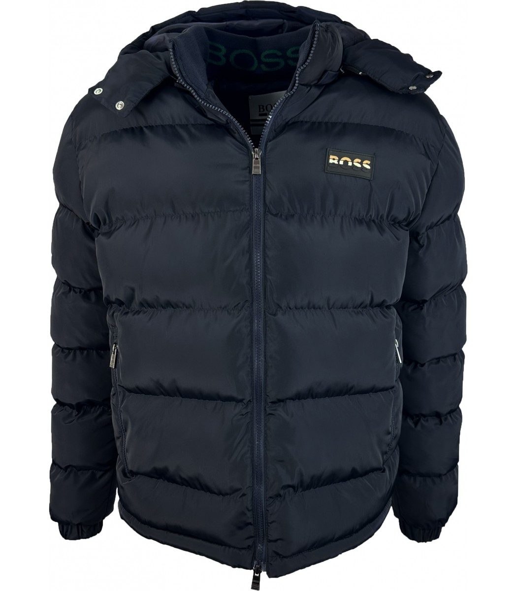 Темно-синий пуховик BOSS 1620-2 Темно-синий пуховик BOSS 1620-2