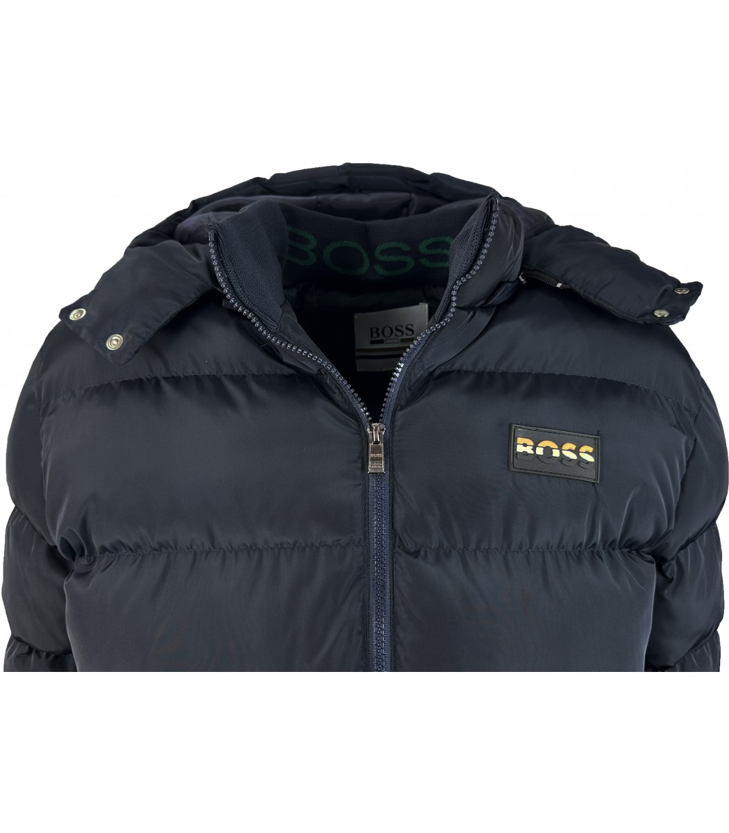 Темно-синий пуховик BOSS 1620-2 Темно-синий пуховик BOSS 1620-2