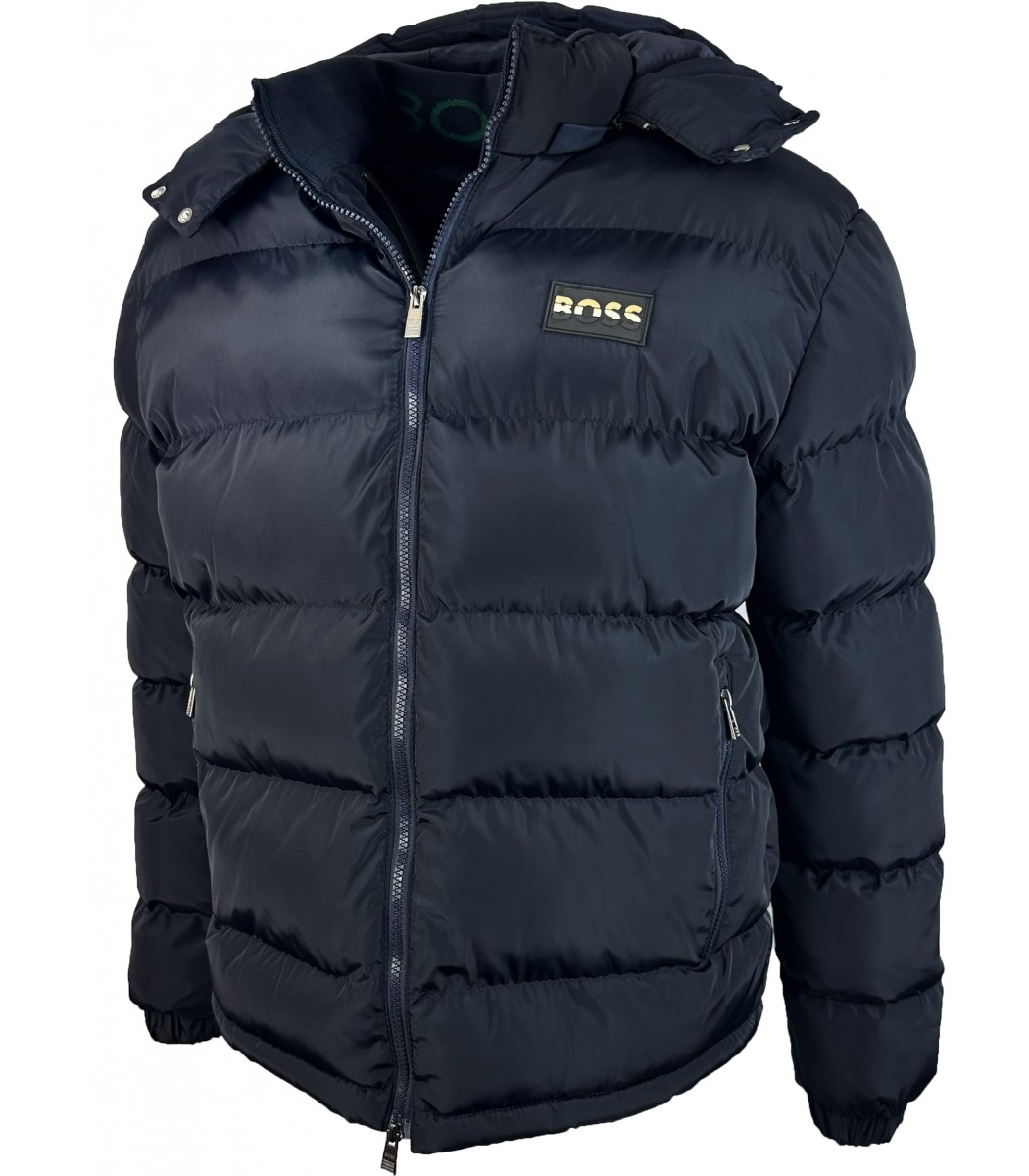 Темно-синий пуховик BOSS 1620-2 Темно-синий пуховик BOSS 1620-2
