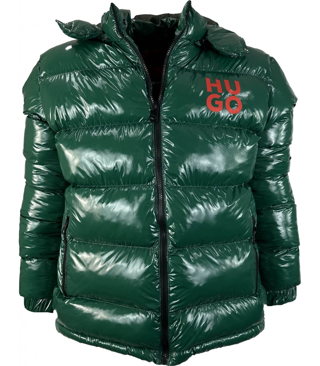 Зеленый пуховик HUGO 345-11 Зеленый пуховик HUGO 345-11