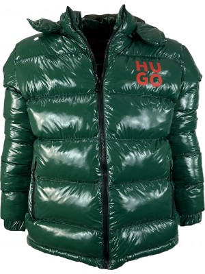 Зеленый пуховик HUGO 345-11