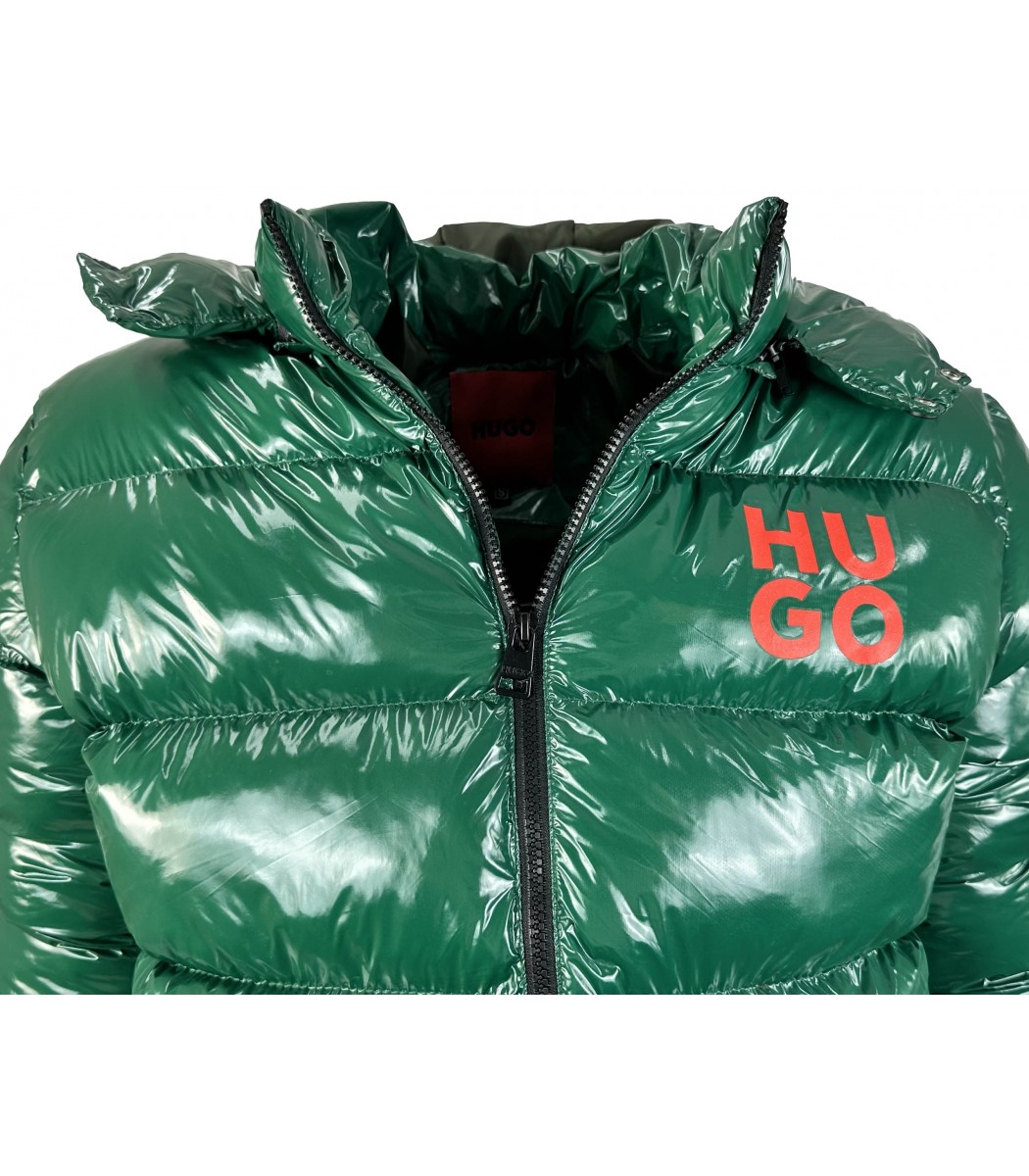 Зеленый пуховик HUGO 345-11 Зеленый пуховик HUGO 345-11