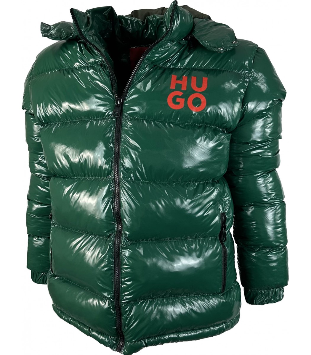 Зеленый пуховик HUGO 345-11 Зеленый пуховик HUGO 345-11