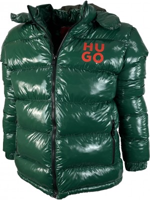 Зеленый пуховик HUGO 345-11