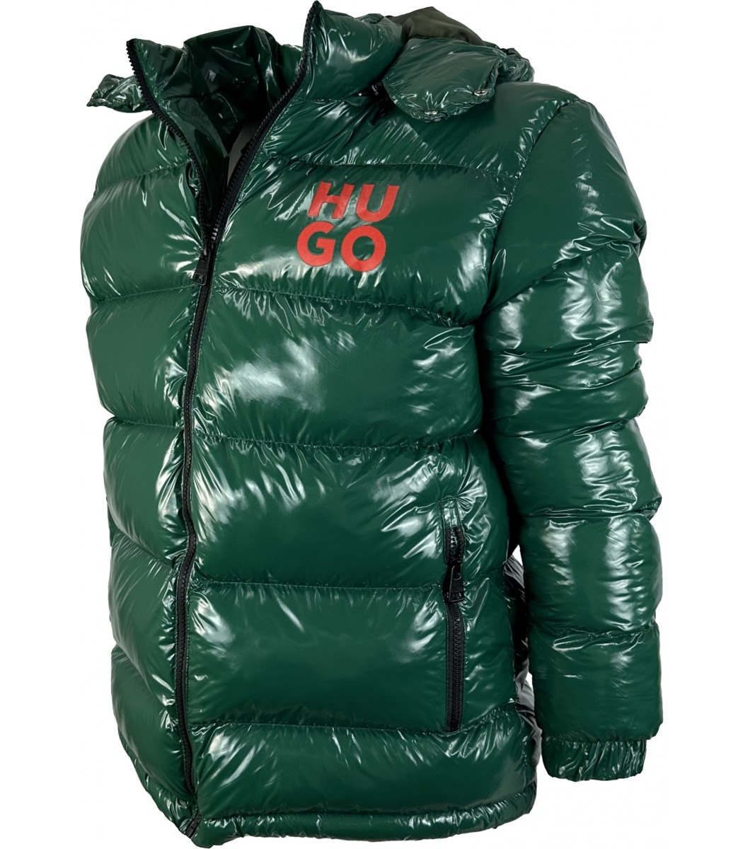 Зеленый пуховик HUGO 345-11 Зеленый пуховик HUGO 345-11