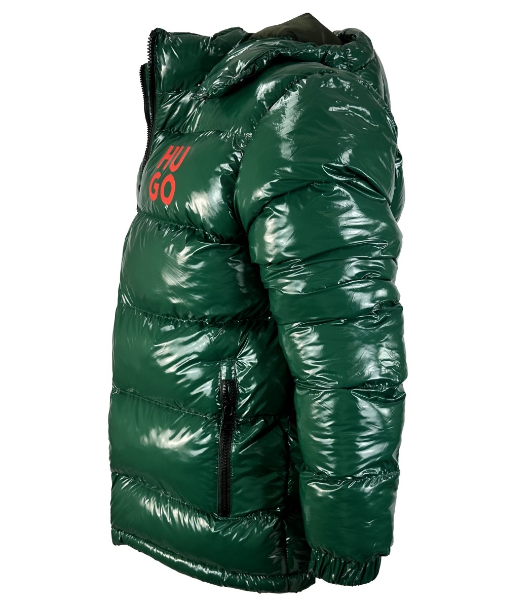 Зеленый пуховик HUGO 345-11 Зеленый пуховик HUGO 345-11