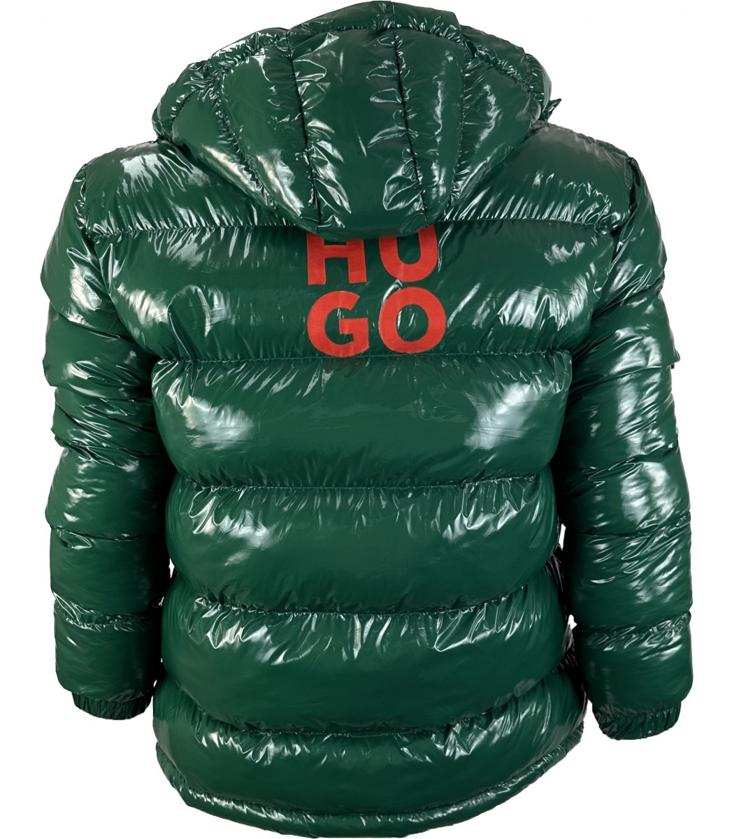 Зеленый пуховик HUGO 345-11 Зеленый пуховик HUGO 345-11