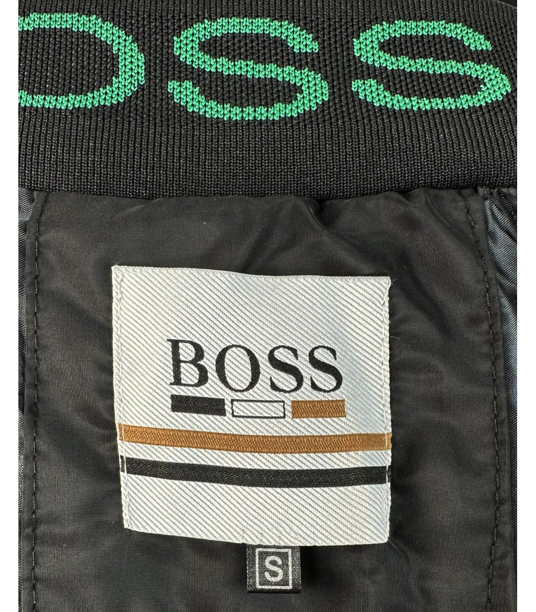 Черный пуховик BOSS 1620-1 Черный пуховик BOSS 1620-1