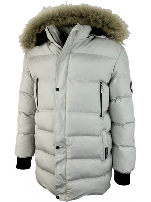 Светло-серый пуховик Canada Goose 241-32