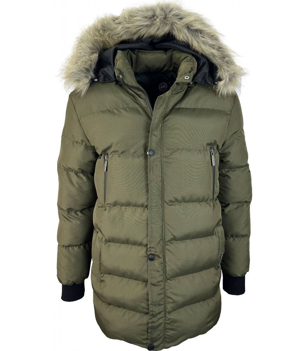 Хаки пуховик Canada Goose 241-21