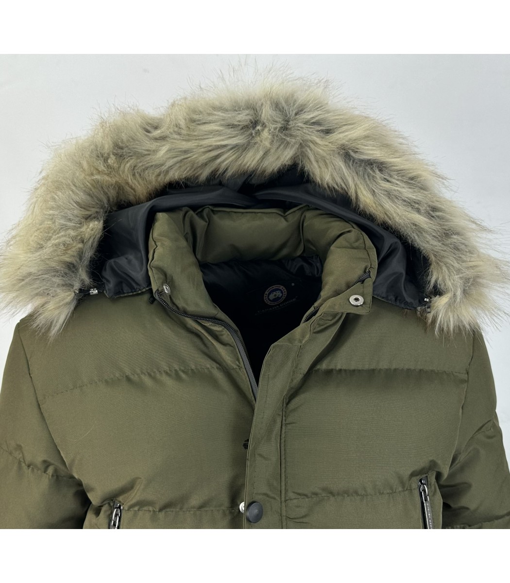 Хаки пуховик Canada Goose 241-21