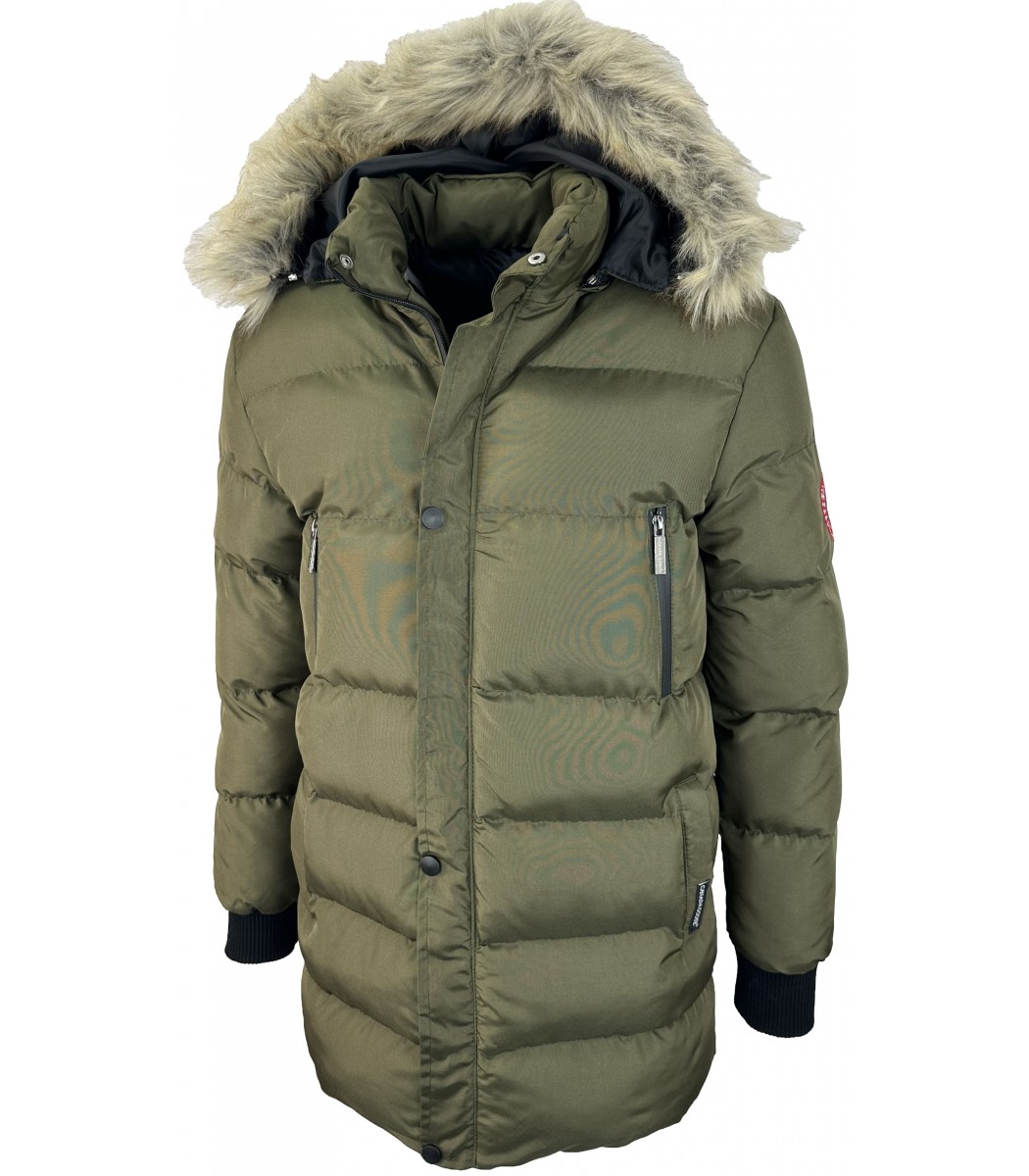 Хаки пуховик Canada Goose 241-21