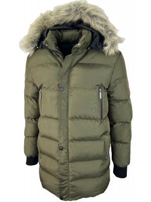 Хаки пуховик Canada Goose 241-21