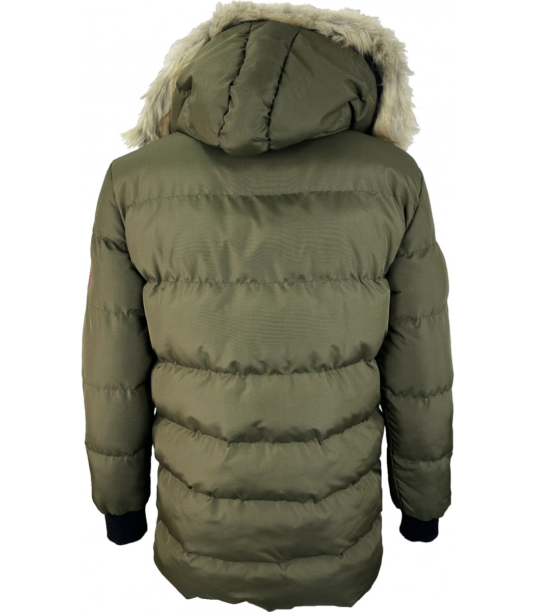 Хаки пуховик Canada Goose 241-21