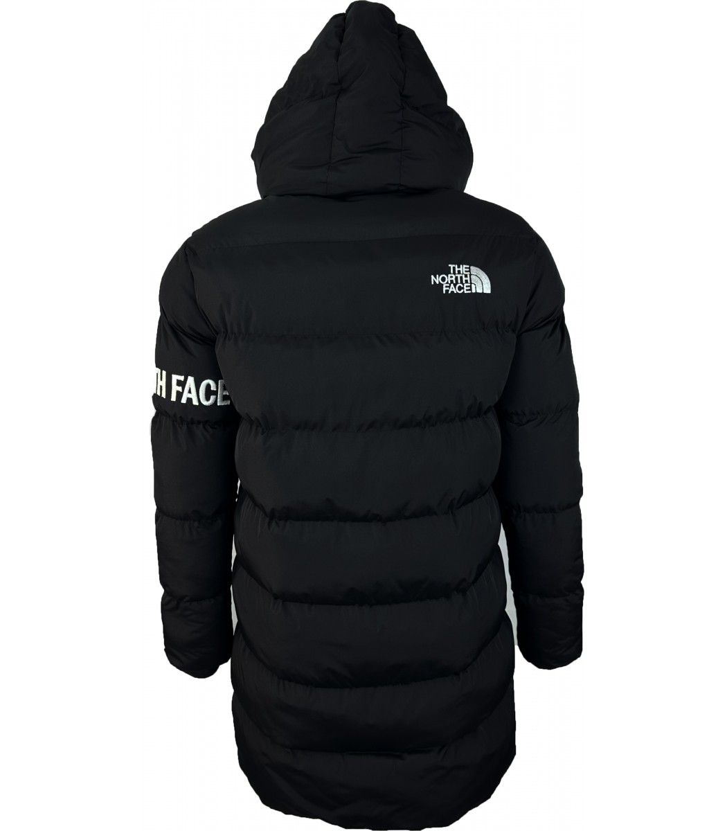 Черный длинный пуховик THE NORTH FACE 1786-1 Черный длинный пуховик THE NORTH FACE 1786-1